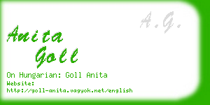 anita goll business card